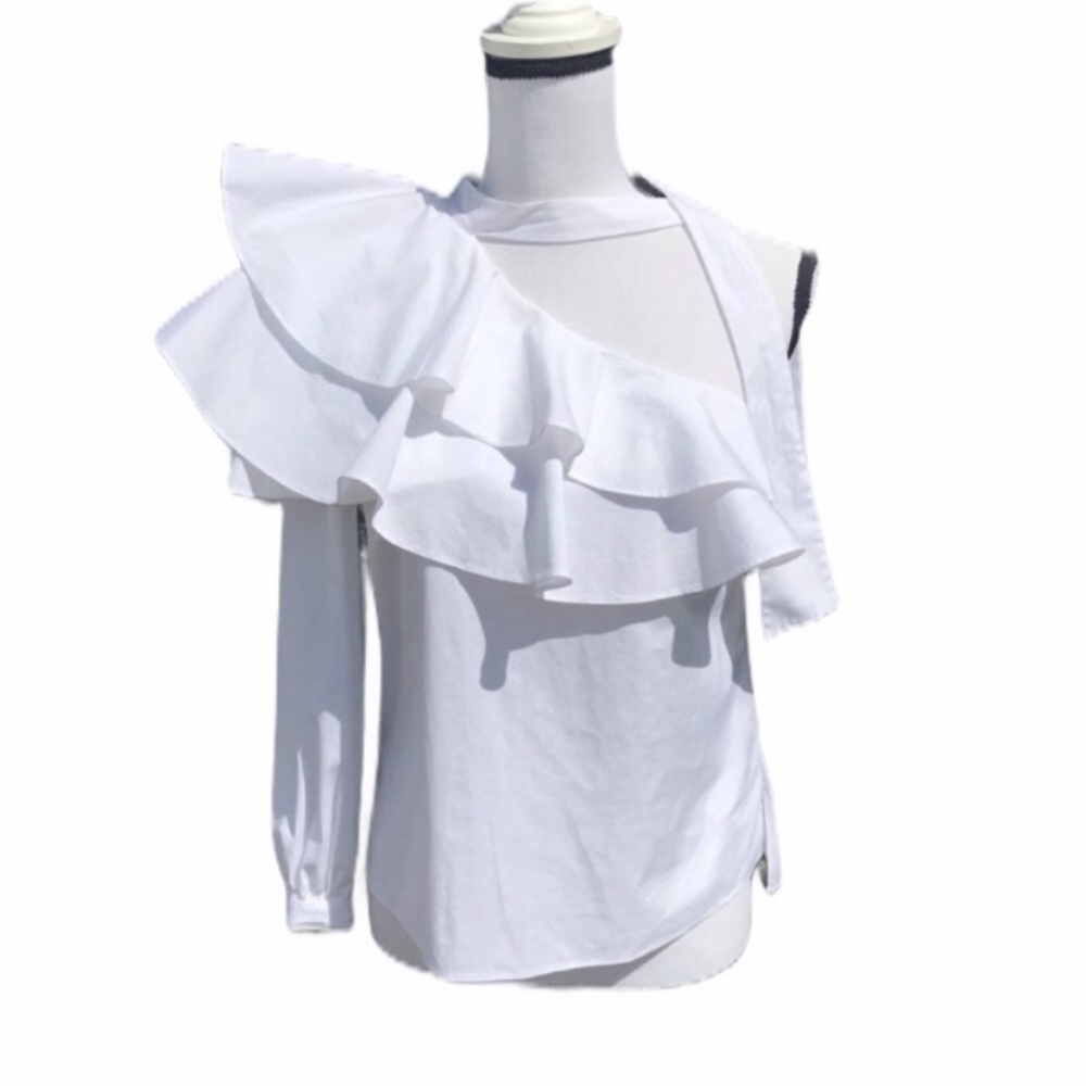 Veronica Beard Gigi Ruffle Top Size 2
